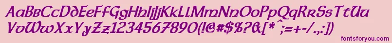 DalelandsUncialCondensedBoldItalic Font – Purple Fonts on Pink Background