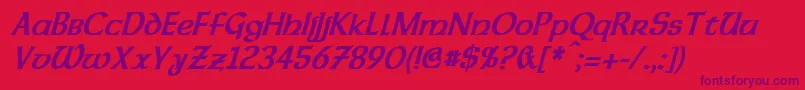 DalelandsUncialCondensedBoldItalic Font – Purple Fonts on Red Background