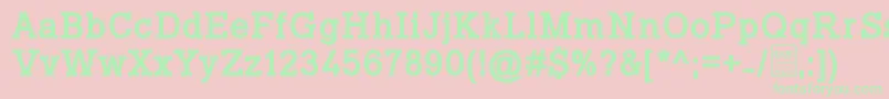 TyposlabBoldDemo Font – Green Fonts on Pink Background