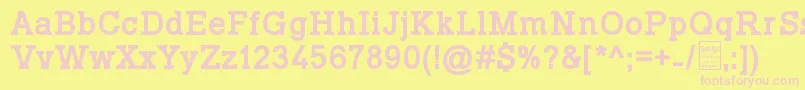 TyposlabBoldDemo Font – Pink Fonts on Yellow Background