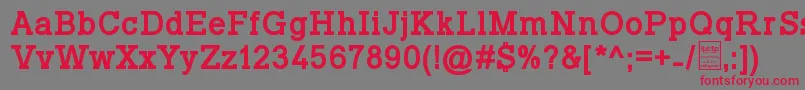 TyposlabBoldDemo Font – Red Fonts on Gray Background