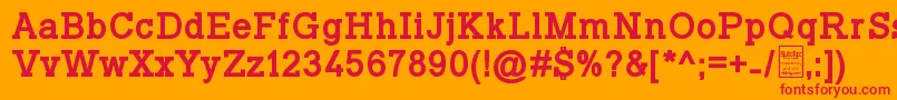 フォントTyposlabBoldDemo – オレンジの背景に赤い文字