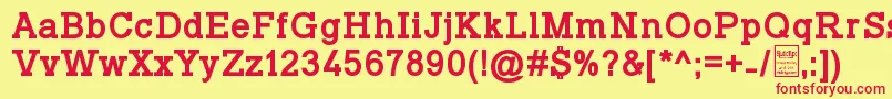 TyposlabBoldDemo Font – Red Fonts on Yellow Background