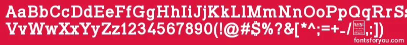 フォントTyposlabBoldDemo – 赤い背景に白い文字