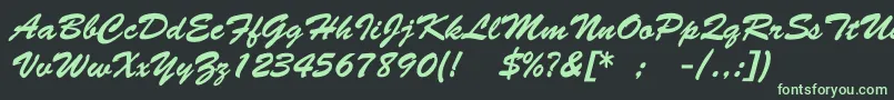 BanffNormal Font – Green Fonts on Black Background