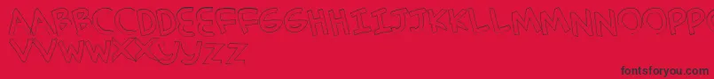 SimplehandOutline Font – Black Fonts on Red Background