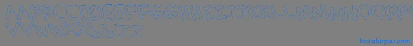 SimplehandOutline-Schriftart – Blaue Schriften auf grauem Hintergrund