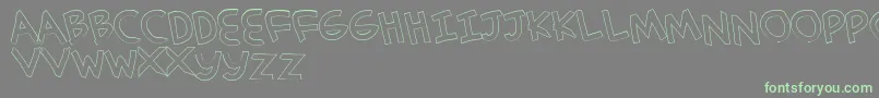fuente SimplehandOutline – Fuentes Verdes Sobre Fondo Gris
