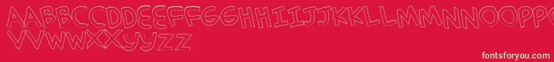 SimplehandOutline Font – Green Fonts on Red Background