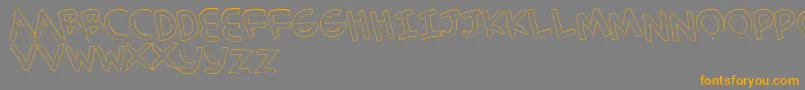 SimplehandOutline-fontti – oranssit fontit harmaalla taustalla