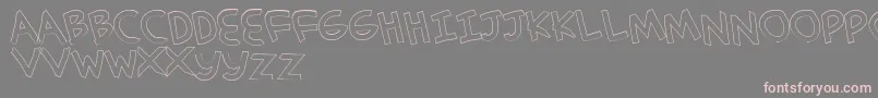SimplehandOutline-fontti – vaaleanpunaiset fontit harmaalla taustalla