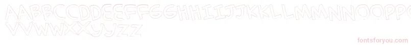 SimplehandOutline-fontti – vaaleanpunaiset fontit valkoisella taustalla
