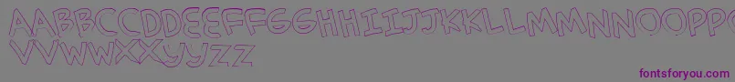 Police SimplehandOutline – polices violettes sur fond gris