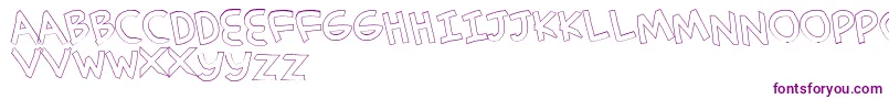 SimplehandOutline-Schriftart – Violette Schriften auf weißem Hintergrund