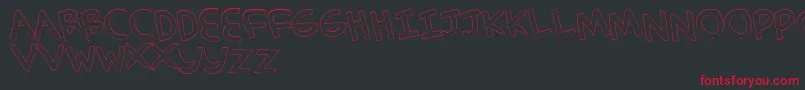 fuente SimplehandOutline – Fuentes Rojas Sobre Fondo Negro
