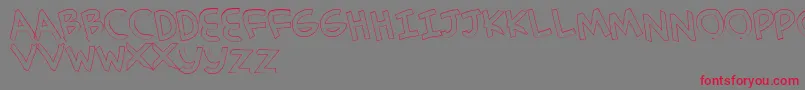SimplehandOutline Font – Red Fonts on Gray Background