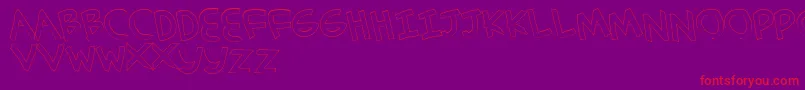 fuente SimplehandOutline – Fuentes Rojas Sobre Fondo Morado