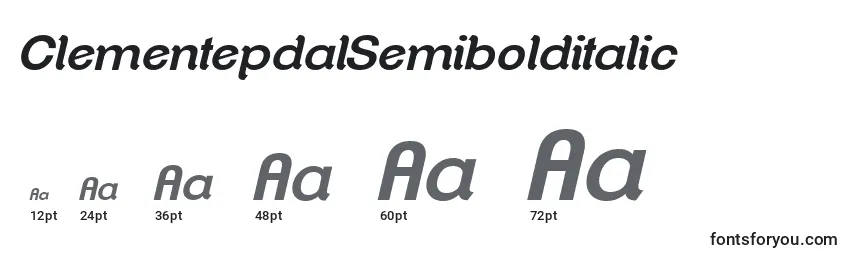 ClementepdalSemibolditalic Font Sizes