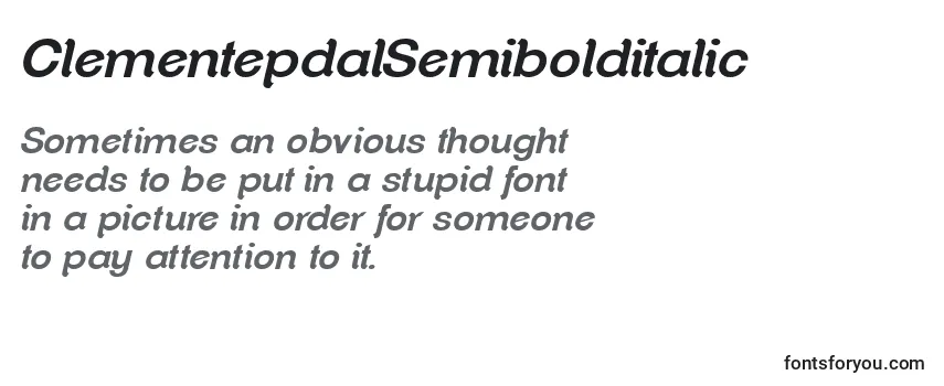 ClementepdalSemibolditalic Font