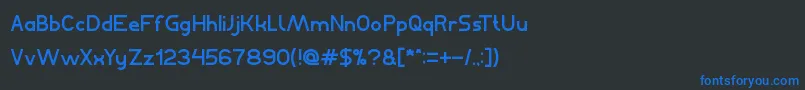 Шрифт BahasaIndonesia – синие шрифты на чёрном фоне
