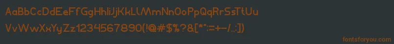 Шрифт BahasaIndonesia – коричневые шрифты на чёрном фоне