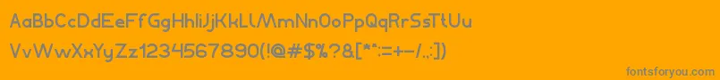 フォントBahasaIndonesia – オレンジの背景に灰色の文字