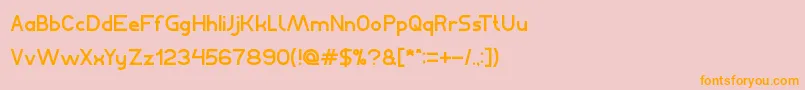 Шрифт BahasaIndonesia – оранжевые шрифты на розовом фоне