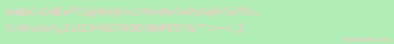 BahasaIndonesia Font – Pink Fonts on Green Background