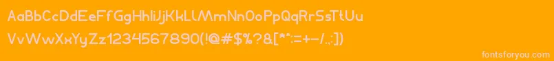 BahasaIndonesia Font – Pink Fonts on Orange Background