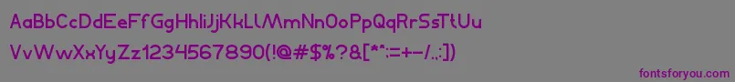 BahasaIndonesia-fontti – violetit fontit harmaalla taustalla