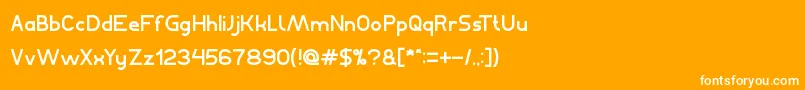 フォントBahasaIndonesia – オレンジの背景に白い文字