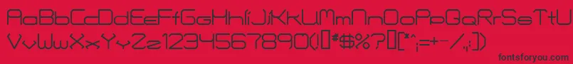 Fontmakers Font – Black Fonts on Red Background