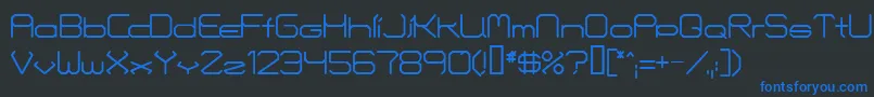 Fontmakers Font – Blue Fonts on Black Background