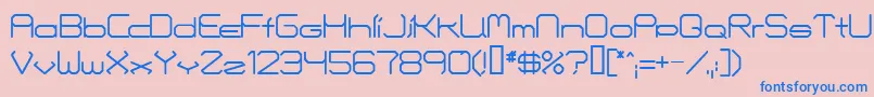 Fontmakers Font – Blue Fonts on Pink Background