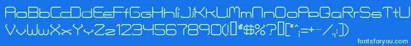 Шрифт Fontmakers – зелёные шрифты на синем фоне