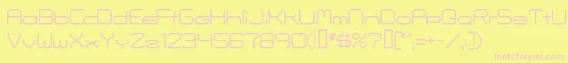 Czcionka Fontmakers – różowe czcionki na żółtym tle
