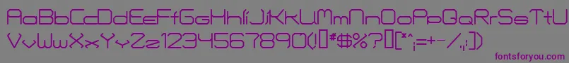 Czcionka Fontmakers – fioletowe czcionki na szarym tle