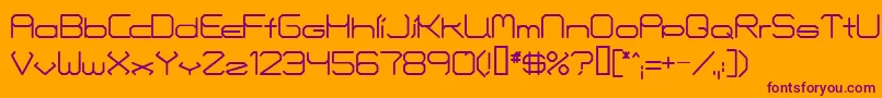 Fontmakers Font – Purple Fonts on Orange Background