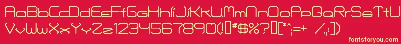 Шрифт Fontmakers – жёлтые шрифты на красном фоне