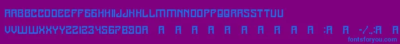 A25Kamadjaja Font – Blue Fonts on Purple Background