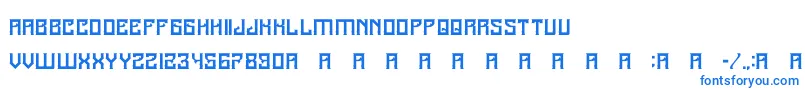 Шрифт A25Kamadjaja – синие шрифты на белом фоне