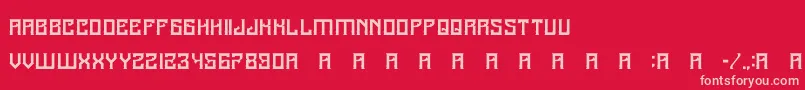 A25Kamadjaja Font – Pink Fonts on Red Background