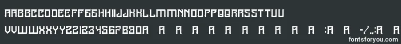 フォントA25Kamadjaja – 黒い背景に白い文字