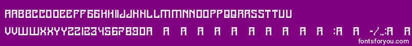 フォントA25Kamadjaja – 紫の背景に白い文字