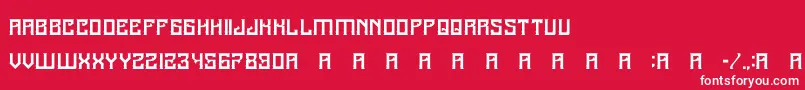 フォントA25Kamadjaja – 赤い背景に白い文字