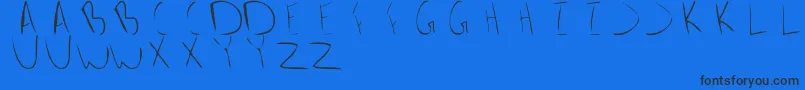 Jackattack Font – Black Fonts on Blue Background