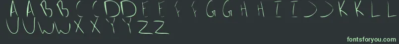 Jackattack-fontti – vihreät fontit mustalla taustalla