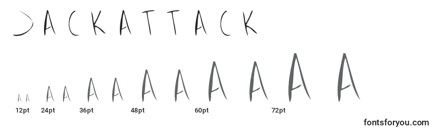 Размеры шрифта Jackattack