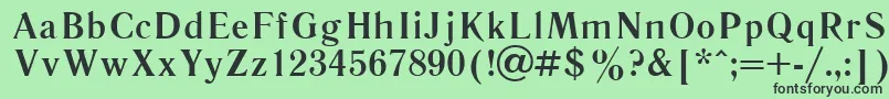 Шрифт Literbol – чёрные шрифты на зелёном фоне