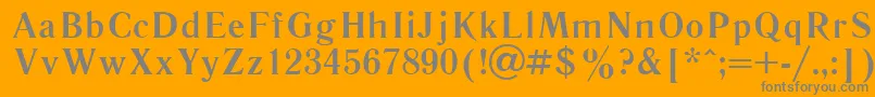 Czcionka Literbol – szare czcionki na pomarańczowym tle